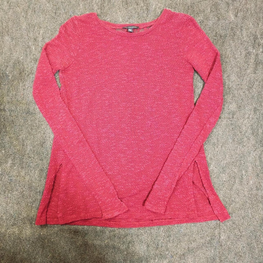 American Eagle Outfitters Burgundy Red Lace Back Long Sleeve Top XS
